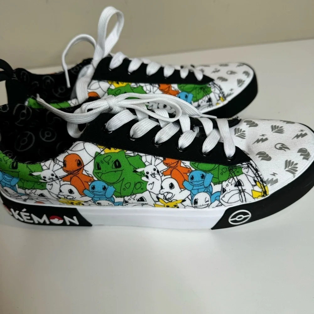 Ground Up Men’s Pokemon Lace Up Low Top Canvas Sneaker Shoes Size 10